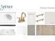 Bathroom features a quartz countertop, white cabinets, gold hardware, and wall tile at 5206 Cottage Lndg Dr, Summerville, SC 29485