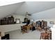 Spacious bonus room with vaulted ceiling, ceiling fan and built-in bookshelves at 5911 Steward St # 7, Hanahan, SC 29410