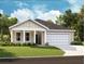Charming single-story home features a light-colored exterior, attached garage, and well-manicured lawn at 659 Cottage Landing Drive, Summerville, SC 29485