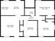 Floor plan illustrates living spaces: dining, kitchen, living room and bedrooms with dimensions at 6983 Vista Ct, North Charleston, SC 29406