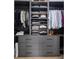 Well-organized walk-in closet with ample shelving, drawers, and hanging space for storage solutions at 71 Moultrie St, Charleston, SC 29403