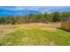 View of a spacious backyard with trees, dormant grass, and partial fencing at 104 Mayfield Dr, Goose Creek, SC 29445