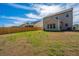 Backyard features green grass, blue skies and a wood privacy fence at 104 Mayfield Dr, Goose Creek, SC 29445