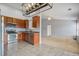 Eat-in kitchen featuring stainless steel appliances and wood cabinetry at 109 Charlesfort Way, Moncks Corner, SC 29461