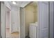 This laundry room features a white Samsung washer, offering convenience and functionality at 109 Charlesfort Way, Moncks Corner, SC 29461
