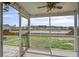 Enjoy the outdoor view on this screened patio overlooking the pond and backyard at 109 Charlesfort Way, Moncks Corner, SC 29461