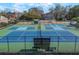 Aerial view of tennis and pickleball courts highlighting the recreational amenities of the property at 1249 Waterfront Dr, Mount Pleasant, SC 29464