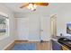 Office with a stand-up desk, hardwood floors, and a window at 1288 Old Colony Rd, Mount Pleasant, SC 29464