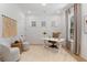 Bright home office with a large window, modern desk, and stylish decor at 1328 Upper Union Rd, Mount Pleasant, SC 29464
