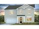 Charming two-story home featuring a two-car garage and a welcoming front porch at 134 Lilac Grove Way, Summerville, SC 29486