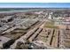 Scenic aerial view showing a community with athletic fields, parking areas and residential units at 150 Bee St # 714, Charleston, SC 29401