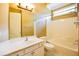 Bathroom featuring shower-tub combination, tiled floors, and a white vanity at 1717 Rivertowne Country Club Dr, Mount Pleasant, SC 29466