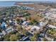 Scenic aerial view of the neighborhood with a river in the background at 221 Church St, Mount Pleasant, SC 29464