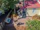 Outdoor brick patio featuring comfortable seating and fire pit at 221 Church St, Mount Pleasant, SC 29464