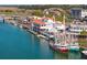 Waterfront neighborhood with houses and restaurants along the waterway at 232 Haddrell St, Mount Pleasant, SC 29464