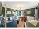 Comfortable living room features a decorative chandelier, cozy seating, and hardwood floors at 24 N Basilica Ave, Hanahan, SC 29410