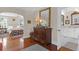 A beautiful hallway leads to a spacious bedroom and bathroom at 26 Beverly Rd, Charleston, SC 29407