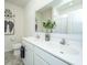 Bright bathroom featuring double sinks, a large mirror, and neutral tones at 317 Catawba Branch Way, Moncks Corner, SC 29461