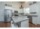 Contemporary kitchen featuring stainless steel appliances, granite countertops, and kitchen island at 317 Catawba Branch Way, Moncks Corner, SC 29461