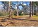 Long driveway leading to the home, surrounded by lush greenery and mature trees at 405 Huntington Rd, Summerville, SC 29483