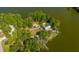 Stunning aerial view of a secluded lakeside property with a charming house surrounded by trees at 411 Watergrass Way, Summerville, SC 29485