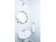 Clean half bathroom features a pedestal sink, chrome faucet, and an ornate mirror at 411 Watergrass Way, Summerville, SC 29485