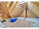 Spacious unfinished attic area with exposed wood beams and insulation at 4162 Ten Shillings Way, Hollywood, SC 29470
