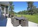 Lovely backyard space with a patio and view of the lake at 4162 Ten Shillings Way, Hollywood, SC 29470