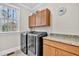 Functional laundry room with modern appliances, granite countertops, and ample storage space at 4162 Ten Shillings Way, Hollywood, SC 29470