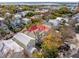 Picture perfect aerial view of charming homes, lush greenery, and tree-lined streets in the neighborhood at 6 Halsey St, Charleston, SC 29401