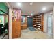 Basement featuring custom shoe storage and painted concrete floor at 111 S Battery St, Charleston, SC 29401
