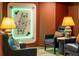 Chairs and side tables accent the room's design, enhanced by a playful piece of bear artwork at 111 S Battery St, Charleston, SC 29401