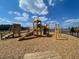 Community playground with slides and climbing structures on a mulch surface, perfect for children at 117 Grange Cir, Summerville, SC 29486