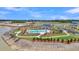 Aerial view of a beautiful community pool and surrounding landscaping at 123 Grange Cir, Summerville, SC 29486