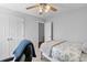 This bedroom features light gray walls, closet and a ceiling fan at 1236 Lakefront Dr, Charleston, SC 29412