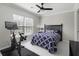 Bright bedroom features a stationary bike for a private workout space at 218 Mayfield Dr, Goose Creek, SC 29445