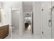 Bright bathroom featuring a walk-in shower, dual vanity and access to the main bedroom at 224 Fiddleback Dr, Summerville, SC 29486