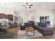 Open-concept living room and kitchen area with modern finishes and ample seating at 224 Fiddleback Dr, Summerville, SC 29486