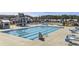 Community pool featuring lap lanes and tower slide with seating and shade at 433 Cedarview Rd, Summerville, SC 29486