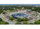 Aerial view of park under construction including a playground with shade structures and a baseball field at 4816 Chesterfield Rd, North Charleston, SC 29405
