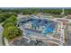 Aerial view of a playground with a variety of play structures covered with shade structures, in a recreational area at 4816 Chesterfield Rd, North Charleston, SC 29405