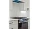 Stainless steel gas range with decorative tile backsplash and countertop space at 806 Jungle Rd, Edisto Island, SC 29438