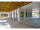 View of the underneath of the home with support columns and finished ceiling at 806 Jungle Rd, Edisto Island, SC 29438