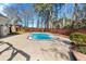 Wide view of kidney-shaped backyard pool with spacious patio at 8209 Governors Walk, North Charleston, SC 29418