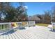 Outdoor deck with seating offers a great space for relaxation and entertaining in the backyard at 8696 Spring Chapel Ln, North Charleston, SC 29420