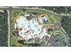 Aerial rendering showing the community's lazy river, multiple pools, amenities and surrounding residences at 1020 Swamp Rose Run, Summerville, SC 29485