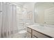 Well-lit bathroom featuring a shower-tub combination, vanity, and ample storage at 127 Oyster Tide Ave, Summerville, SC 29485