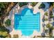 The swimming pool in the community has a geometric design, surrounding a perfectly rectangular area at 1425 Lagoon Park Cir, Mount Pleasant, SC 29466