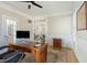 Bright office with classic molding, wood floors, and French doors to other rooms at 1425 Lagoon Park Cir, Mount Pleasant, SC 29466
