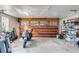 Spacious garage featuring a wooden door and ample storage space for vehicles and equipment at 146 S Battery St, Charleston, SC 29401